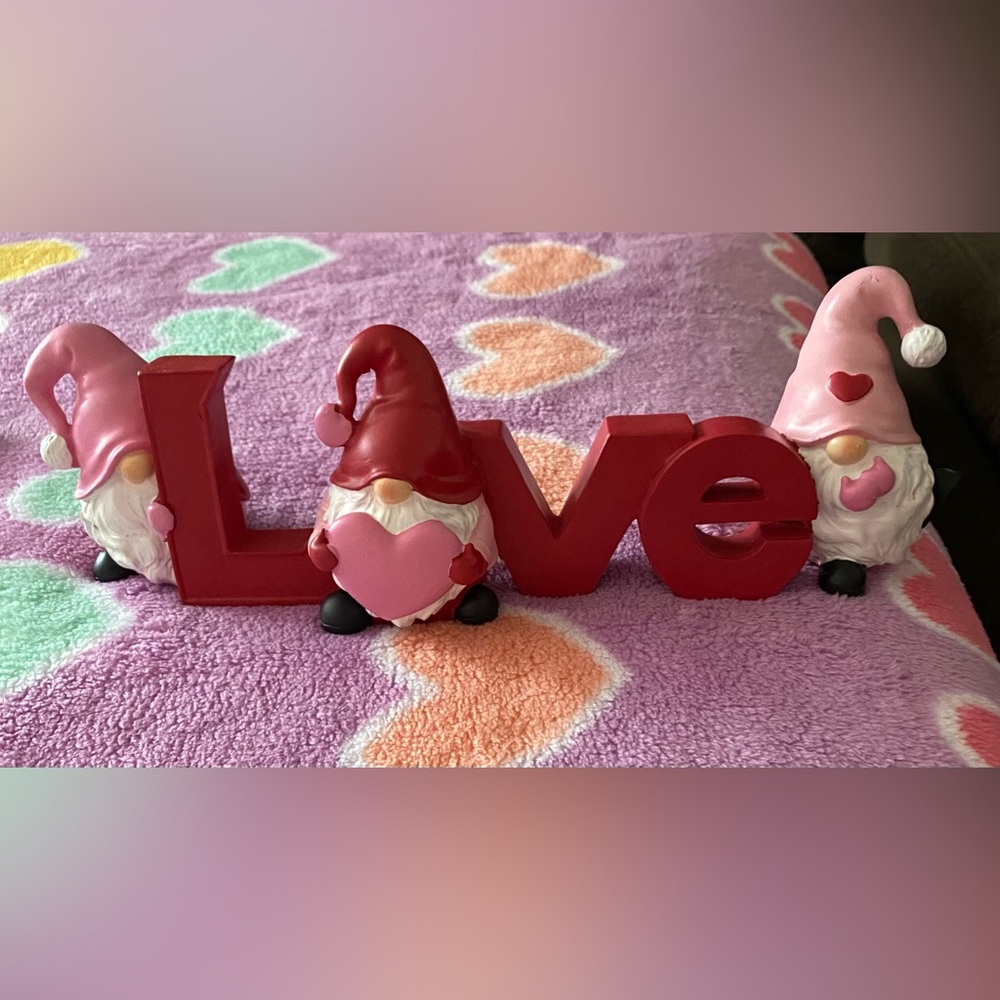 Valentines Day Holiday Gnomes LOVE Figurine Decor